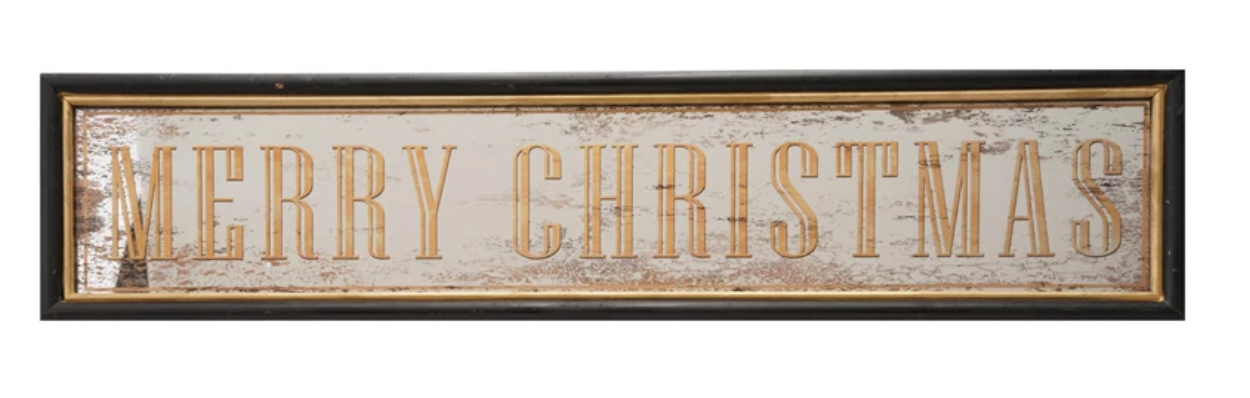 Vintange Merry Christmas Mirror