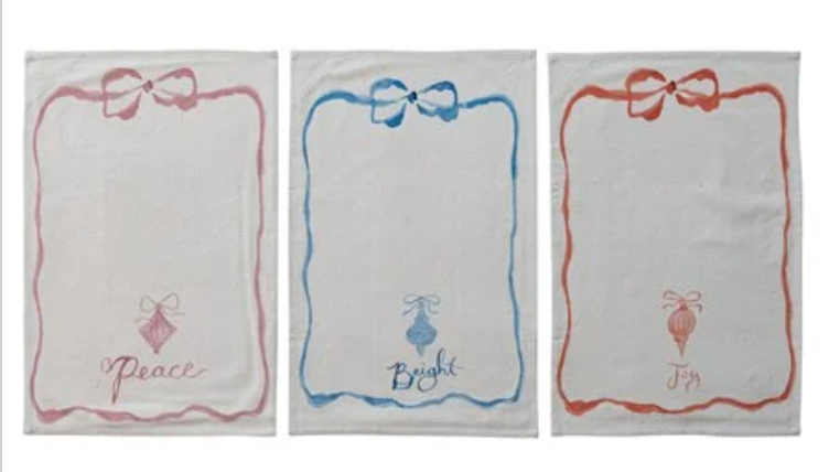 Bow Ornament Tea Towel