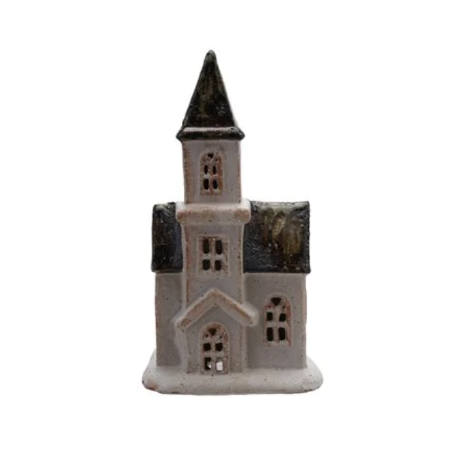 Stoneware House with Tall Roof