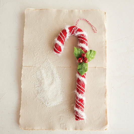 Fabric Candy Cane Ornament