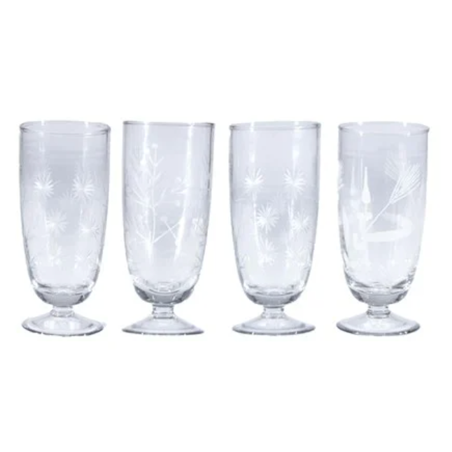 Hand Blown Stemmed Glass