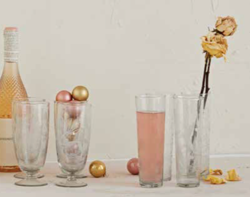 Hand Blown Stemmed Glass