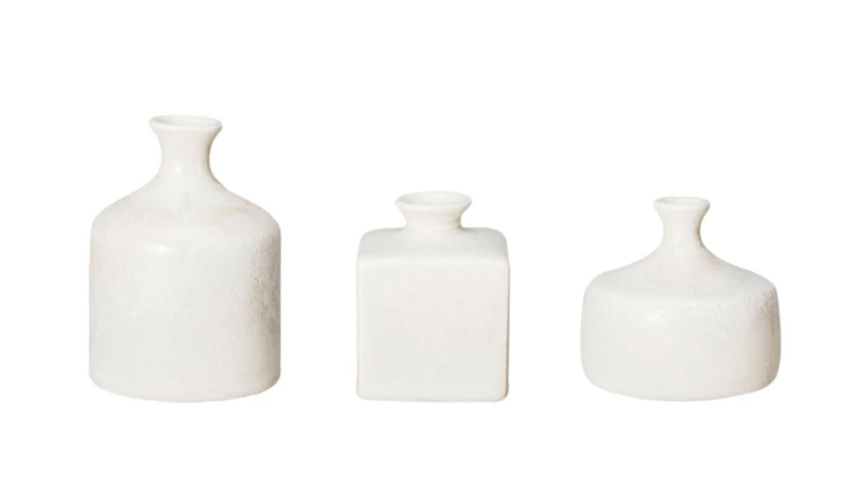 Stoneware White Vase