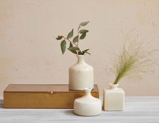 Stoneware White Vase