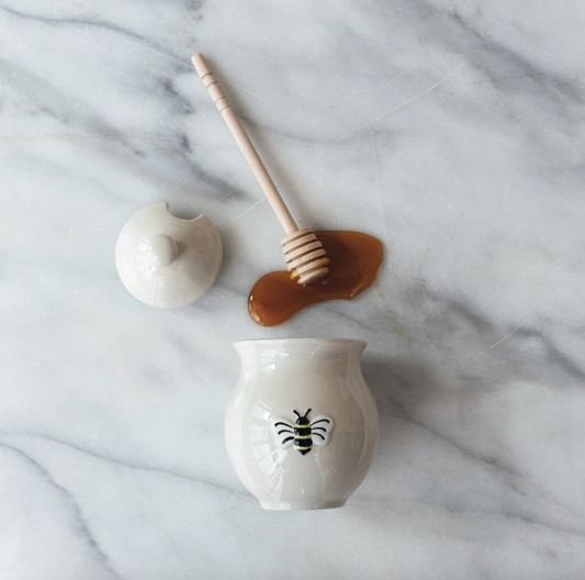 Embossed Bee Honey Dish