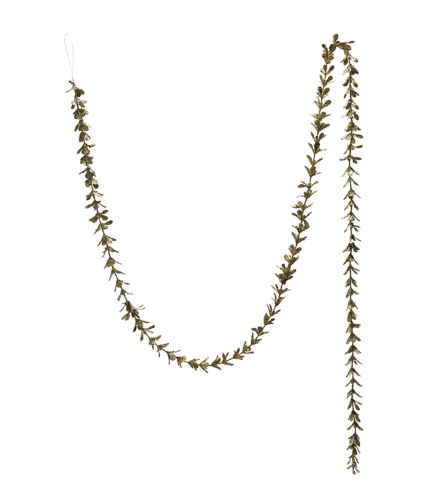 Boxwood Garland with Glitter