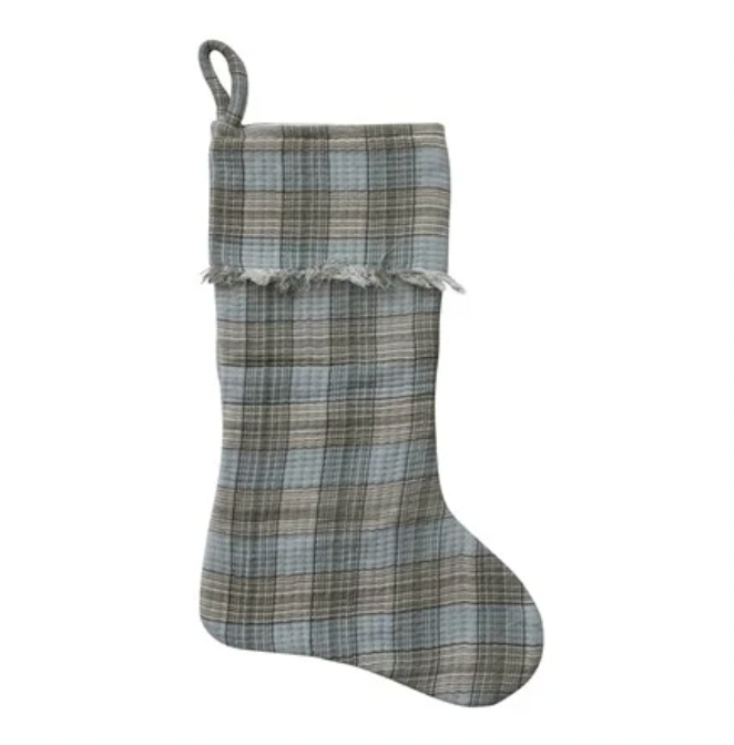 Chambray Frayed Edge Stocking