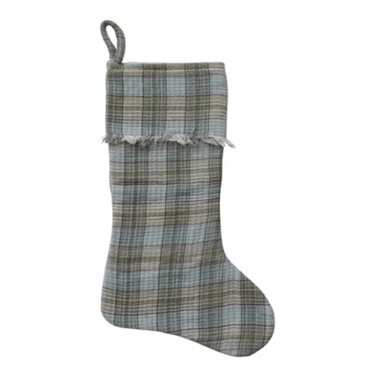 Chambray Frayed Edge Stocking