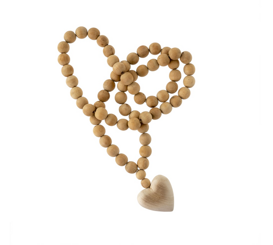 Wooden Heart Prayer Beads