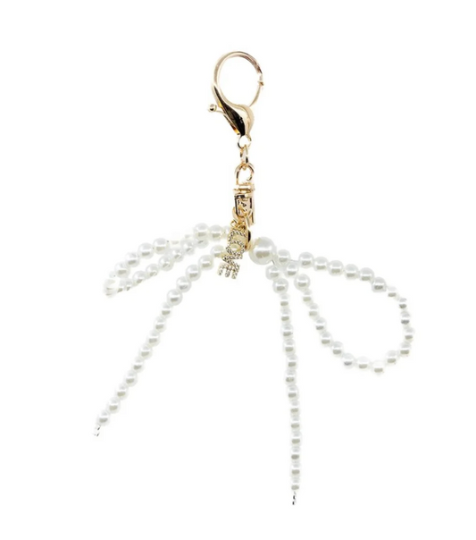 Pearl Bow Single Strand Charm