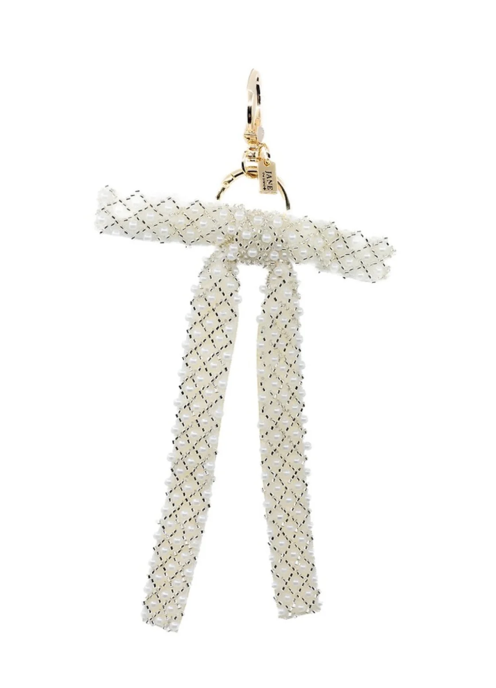 Pearl Beaded Bow Charm