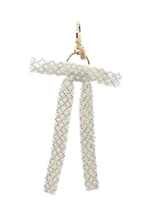 Pearl Beaded Bow Charm