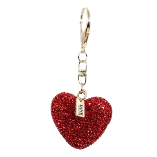 Metal Sparkle Heart Charm