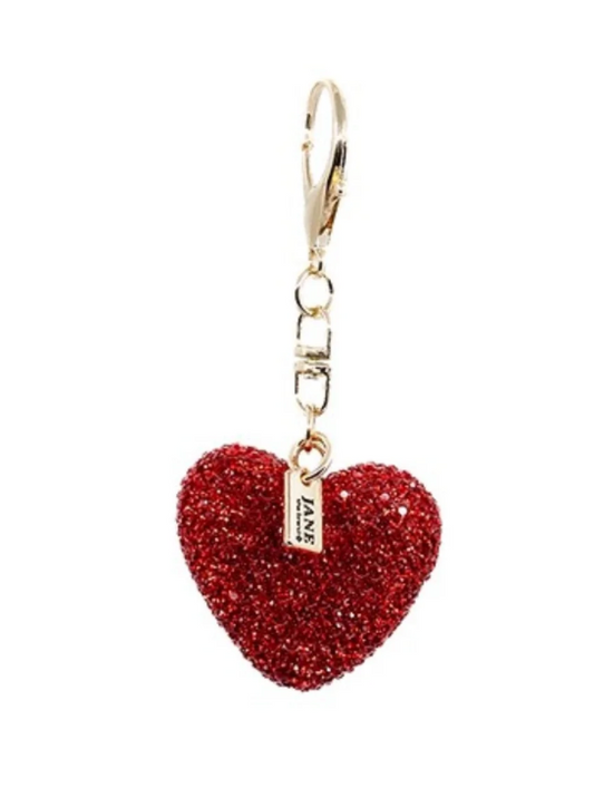 Metal Sparkle Heart Charm