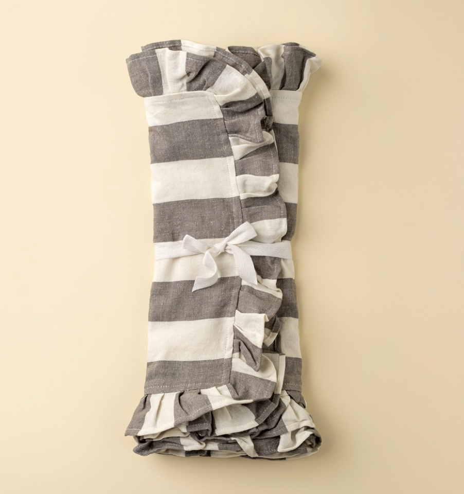 Ruffle Thick Stripe Table Runner
