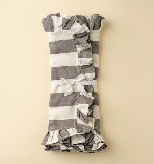 Ruffle Thick Stripe Table Runner