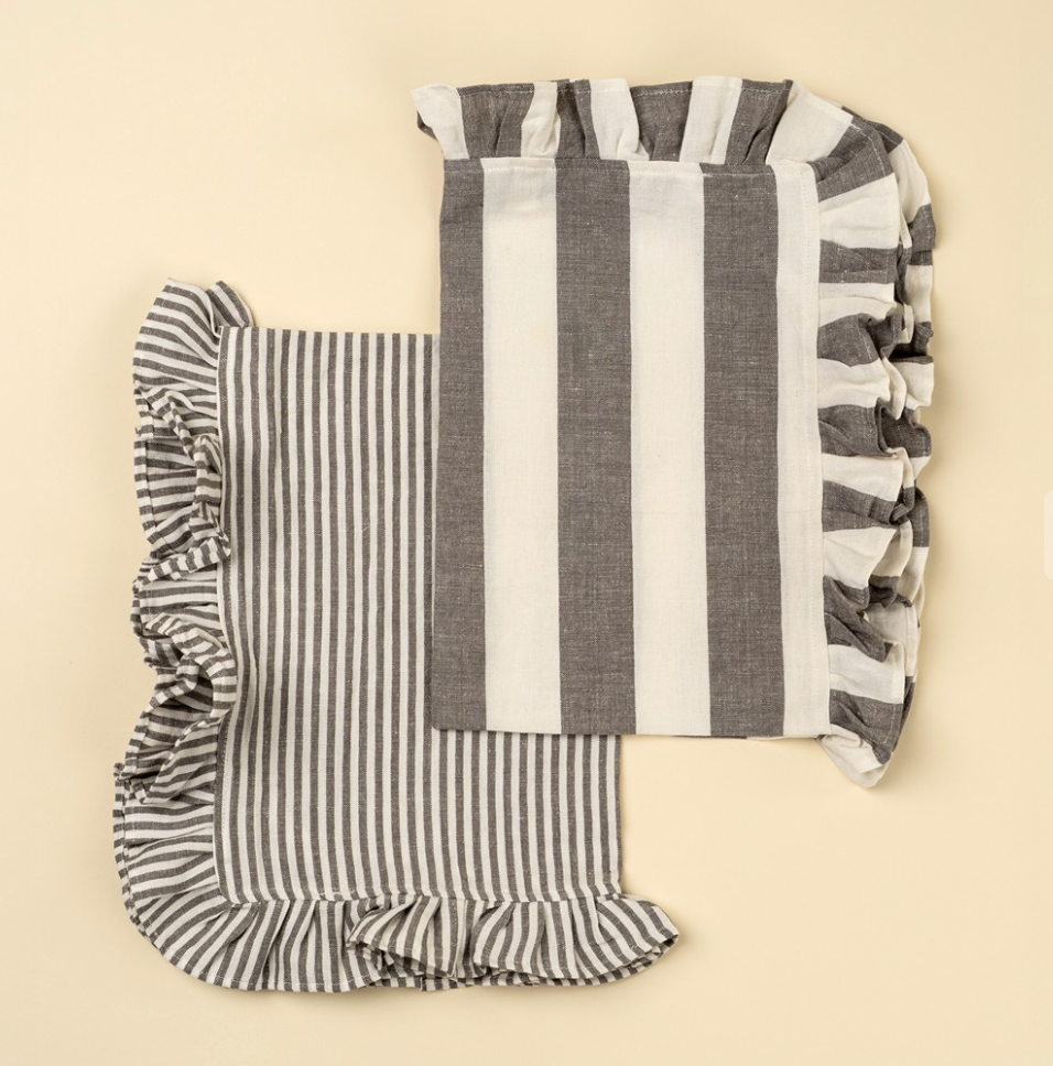 Ruffle Stripe Tea Towel