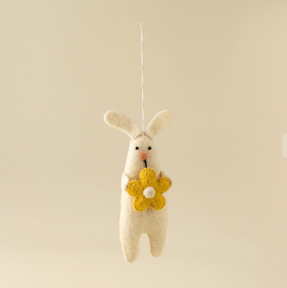 Blossom Bunny Felt Ornament