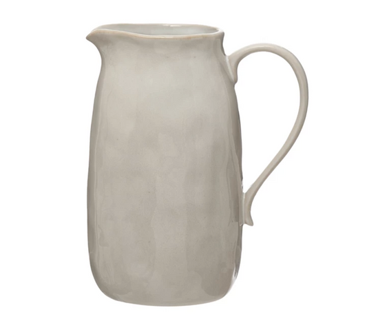 Stoneware Twisted Pitcher