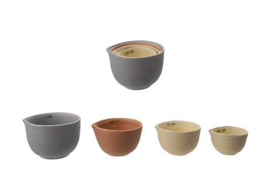 Stoneware Prep Bowls with Spout