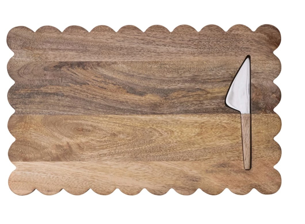 Serving Board with Knife
