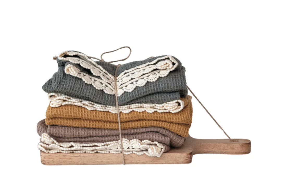 Tea Towels with Cutting Board