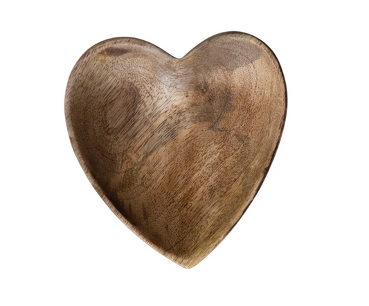 Wood Heart Shaped Tray