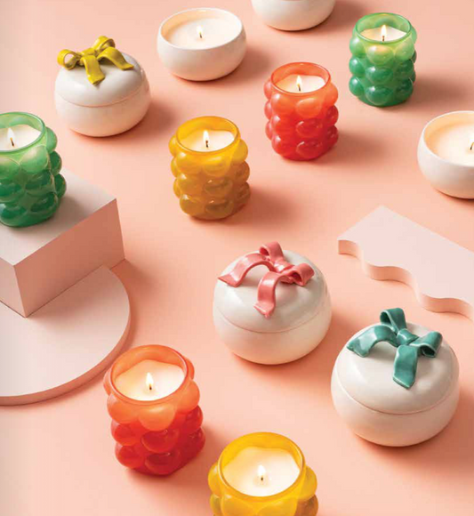 Bow Ceramic Candle