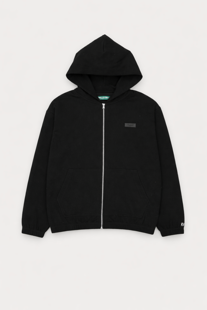 Ribbed Zip Hoodie