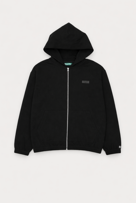 Ribbed Zip Hoodie