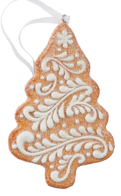 4.5" WHITE ICING GINGERBREAD ORNAMENT