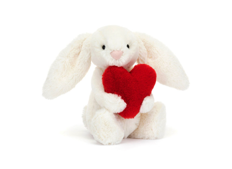 Bashful Red Love Heart Bunny