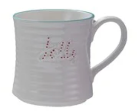 Embossed Holiday Word Mug