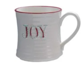 Embossed Holiday Word Mug