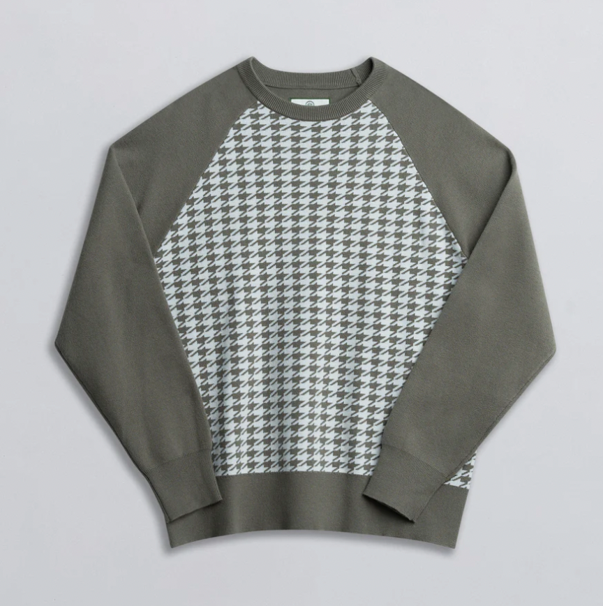 Houndstooth Knit Sweater