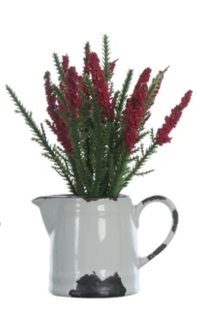 Ceramic Pitcher with Flowers