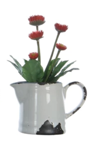 Ceramic Pitcher with Flowers