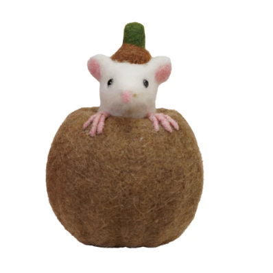 Felt Pumpkin Mouse