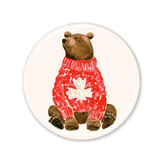 Canadian Grizzly Bear 3" Fridge Magnet