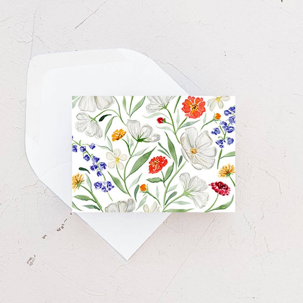 Dainty Spring Florals  Mini Card