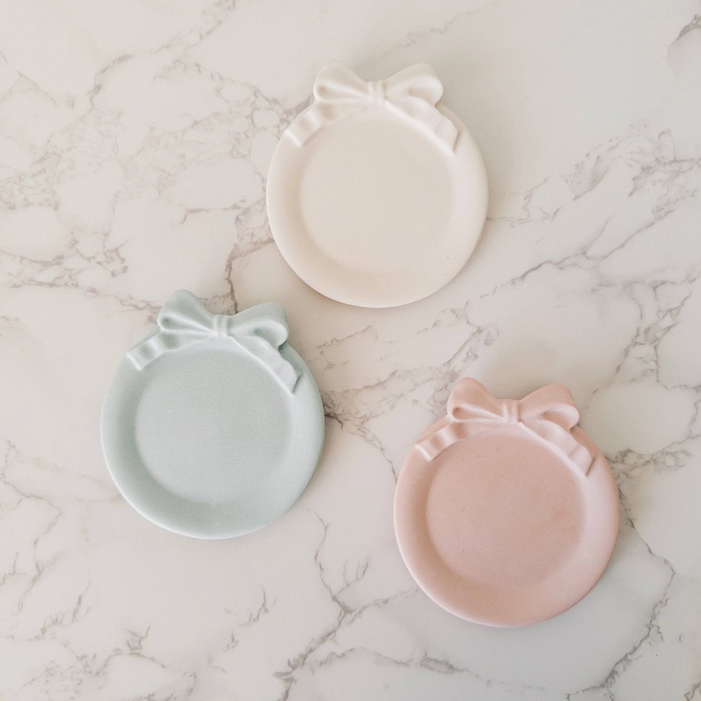 Baroque Style Bow Trinket Dish- Round