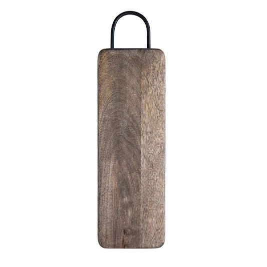 Metal Handle Mango Wood Cheese Board