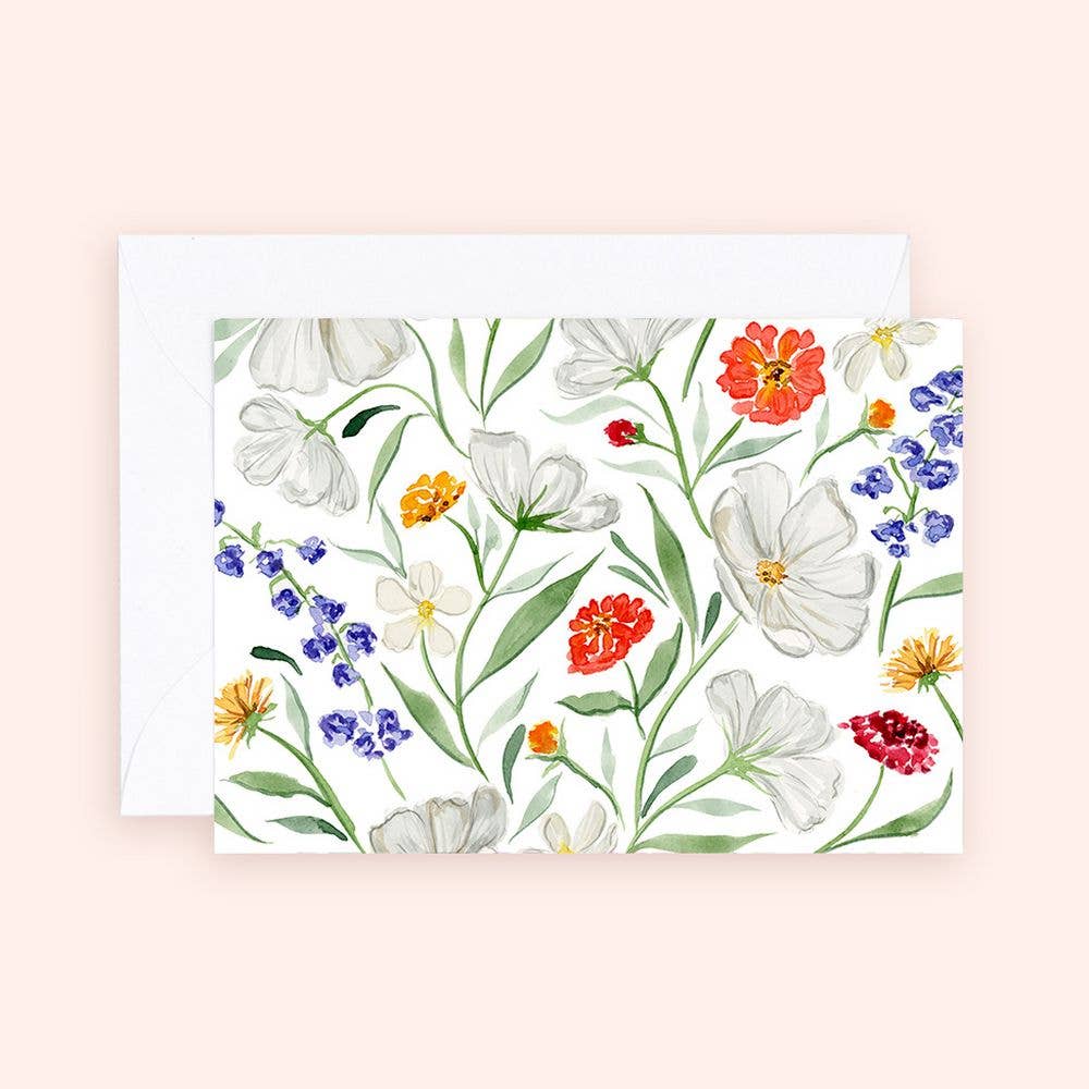 Dainty Spring Florals  Mini Card