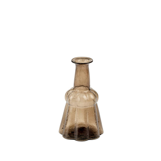 Recycled Glass Bottle Vase, Brown