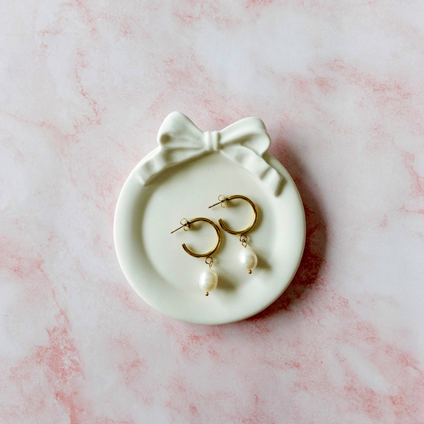 Baroque Style Bow Trinket Dish- Round