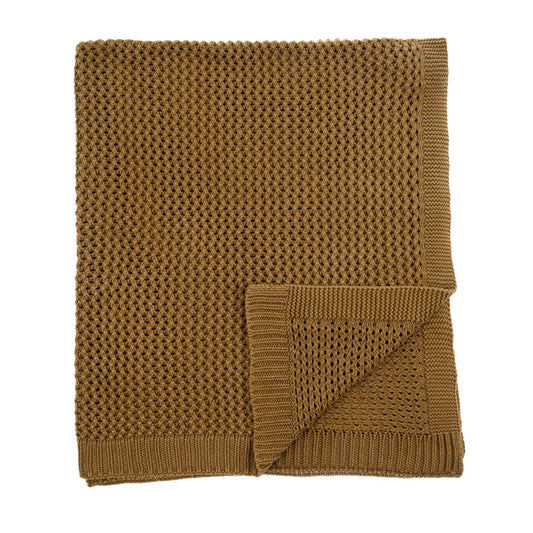 Chunky Knit Throw, Olive