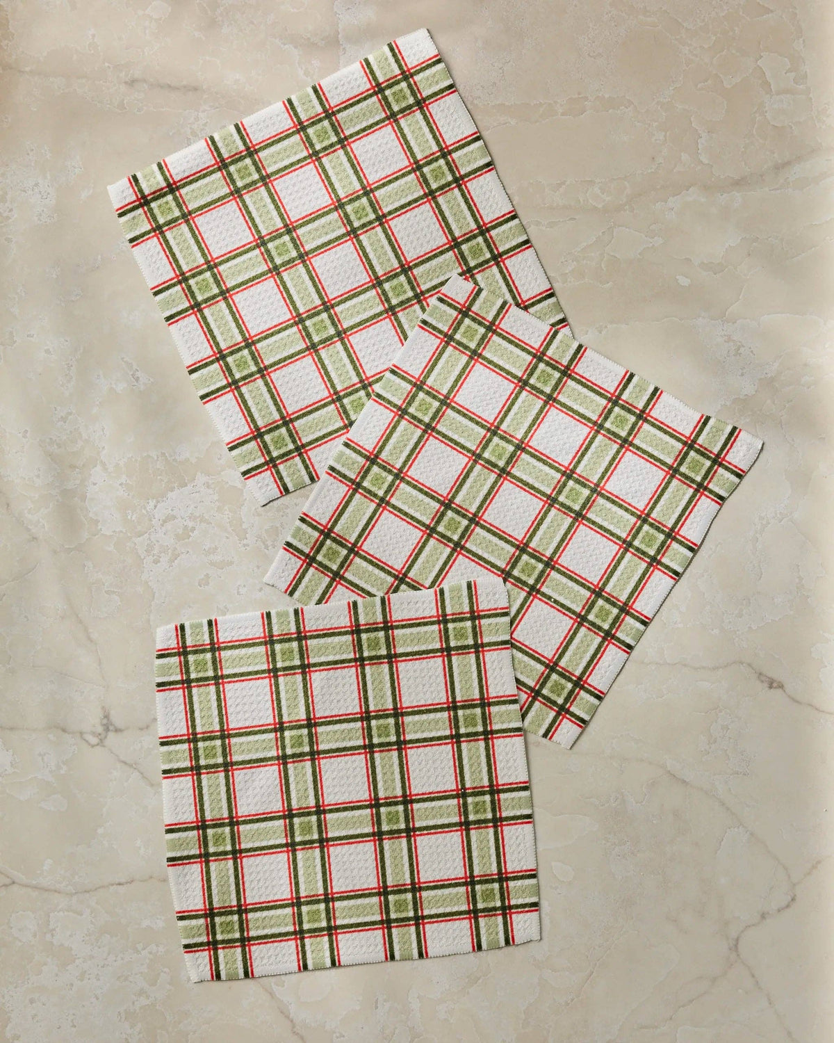 Stocking Plaid Dishcloth