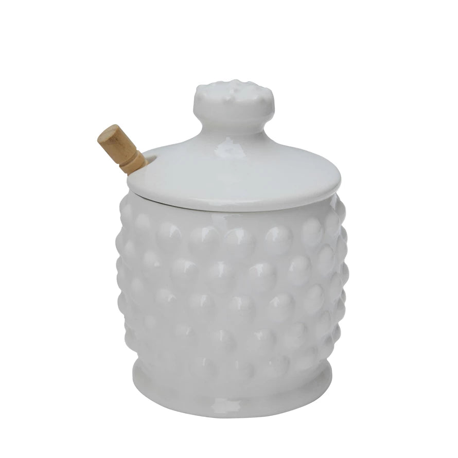 Hobnail Honey Jar