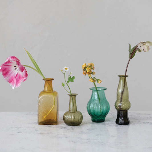 Colored Hand Blown Vases