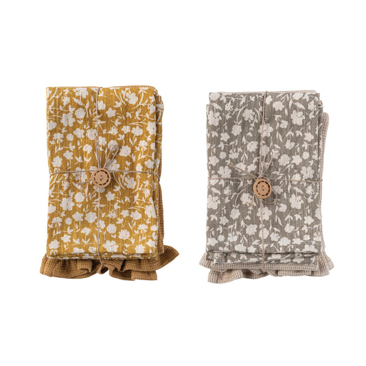 Slub Printed & Cotton Waffle Tea Towels